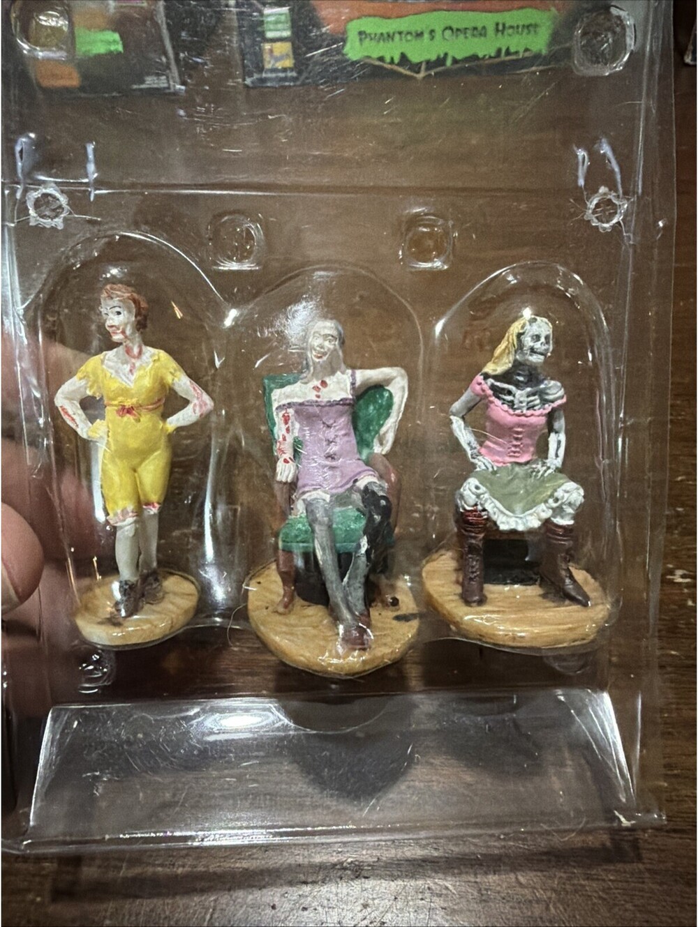LEMAX 2008 SPOOKY TOWN TABLE ACCENT HALLOWEEN DECOR BROTHEL WOMEN SET OF 3